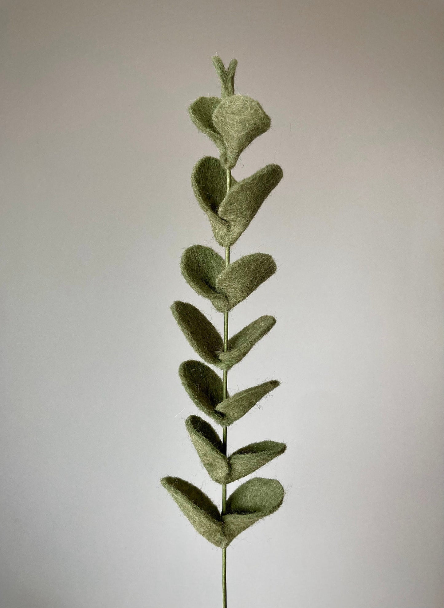 Felt Eucalyptus Stem: Wool Blend Bouquet Filler, Artificial Greenery