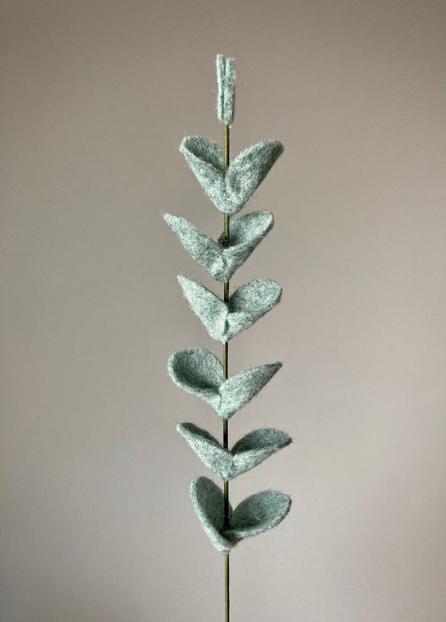 Felt Eucalyptus Stem: Wool Blend Bouquet Filler, Artificial Greenery