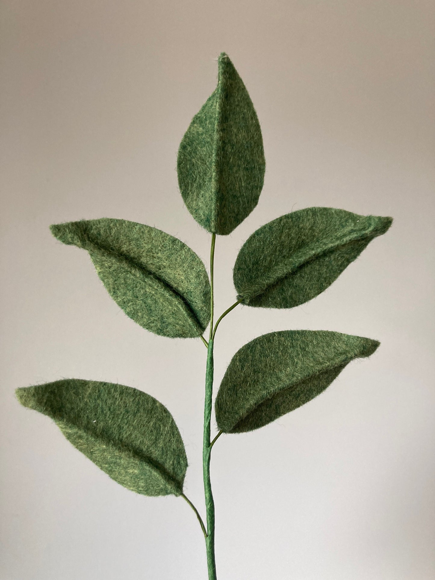 Felt Leafy Stem: Handmade Bouquet Filler, Greenery Decor