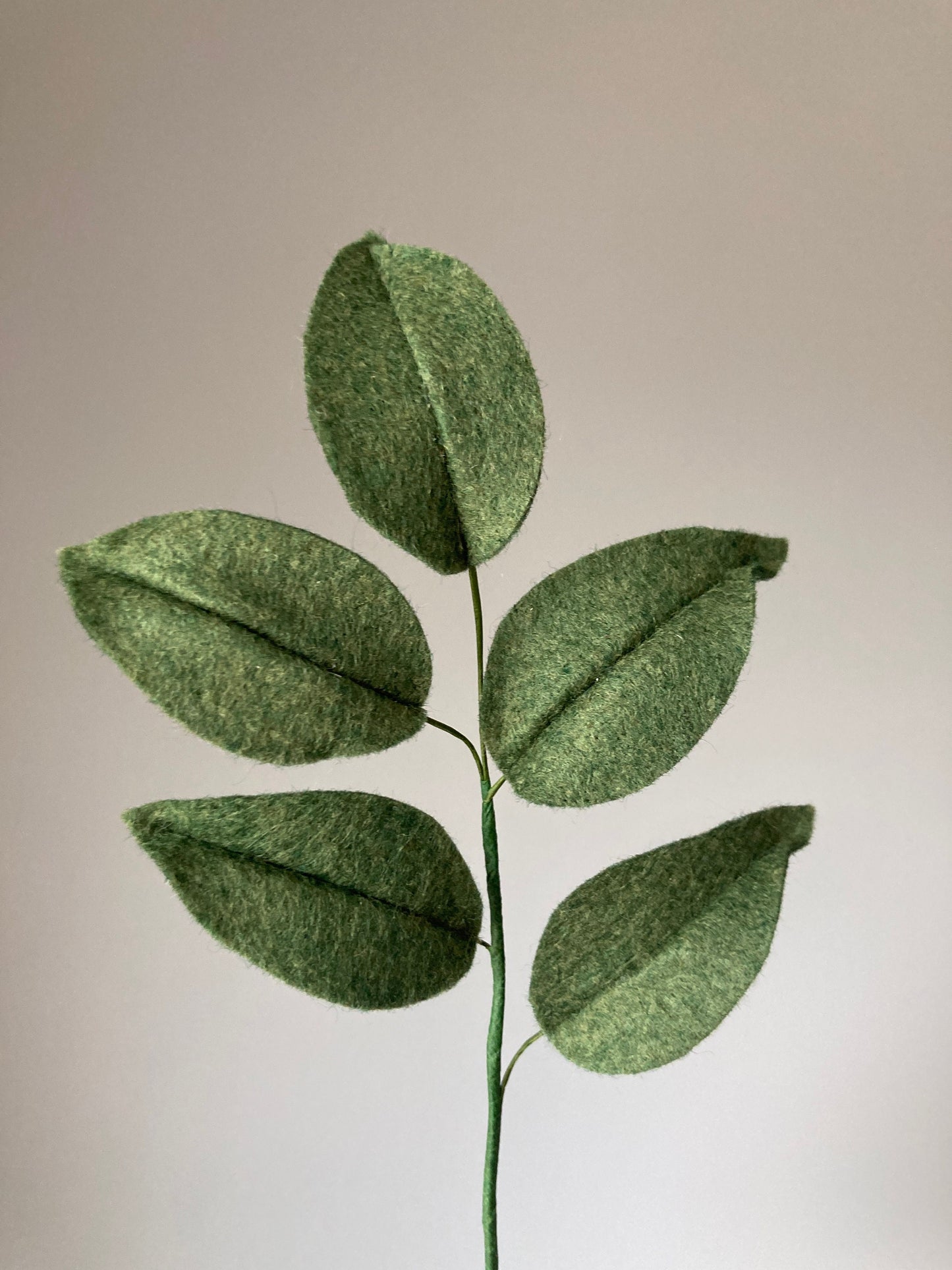 Felt Leafy Stem: Handmade Bouquet Filler, Greenery Decor