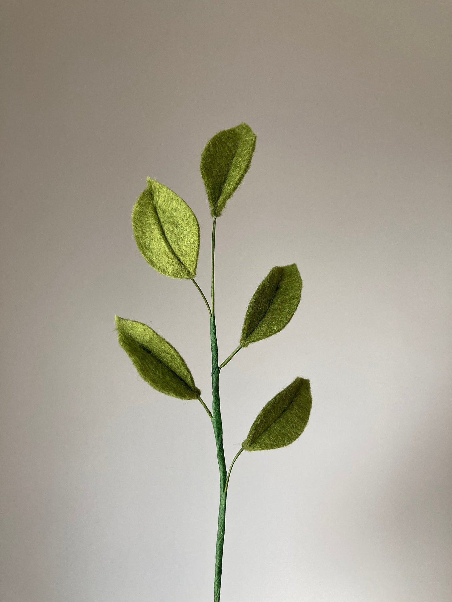 Felt Leafy Stem: Handmade Bouquet Filler, Greenery Decor