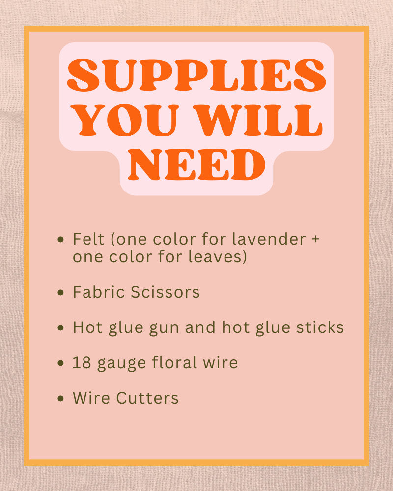 Felt Lavender SVG and PDF Pattern and Tutorial, 2 Styles, Digital Download