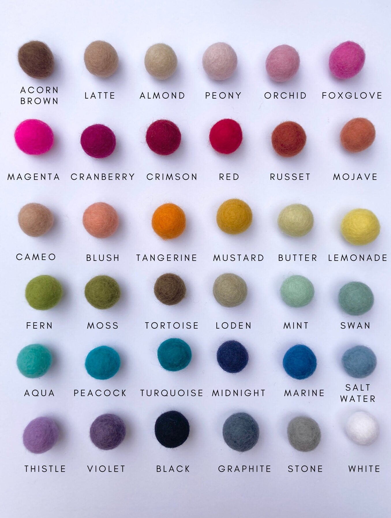Felt Billy Balls Single Stem, Custom Color, Felt Flower Bouquet, Home Decor
