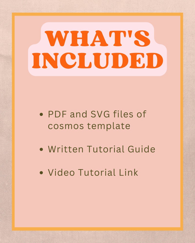 Felt Cosmos Flower Tutorial: SVG and PDF Pattern (Digital Download)