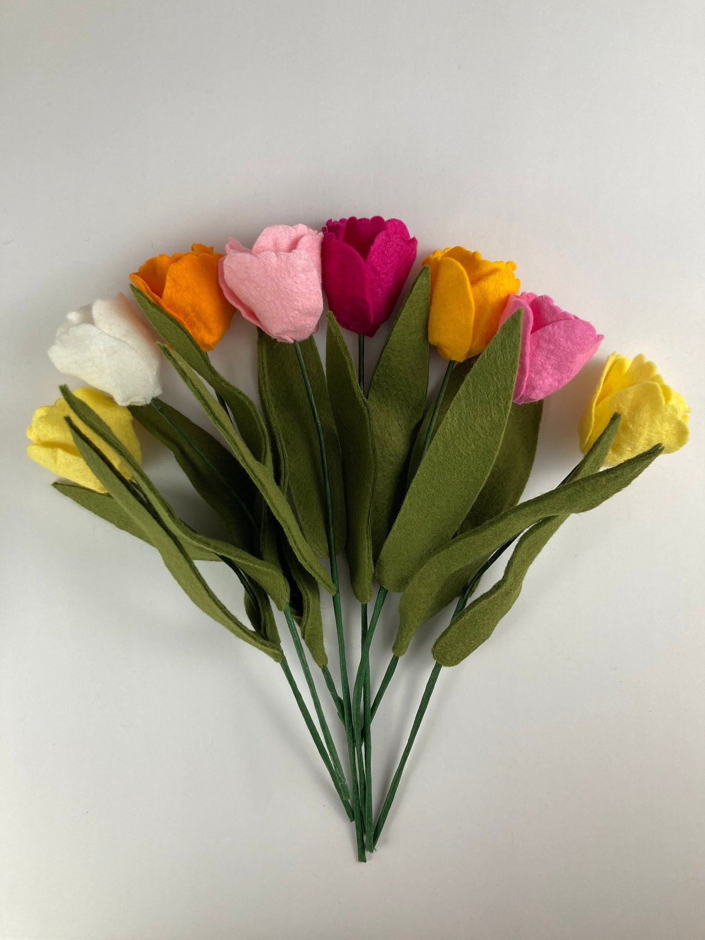 Felt Tulip Stem: Custom Color, Build Your Own Bouquet
