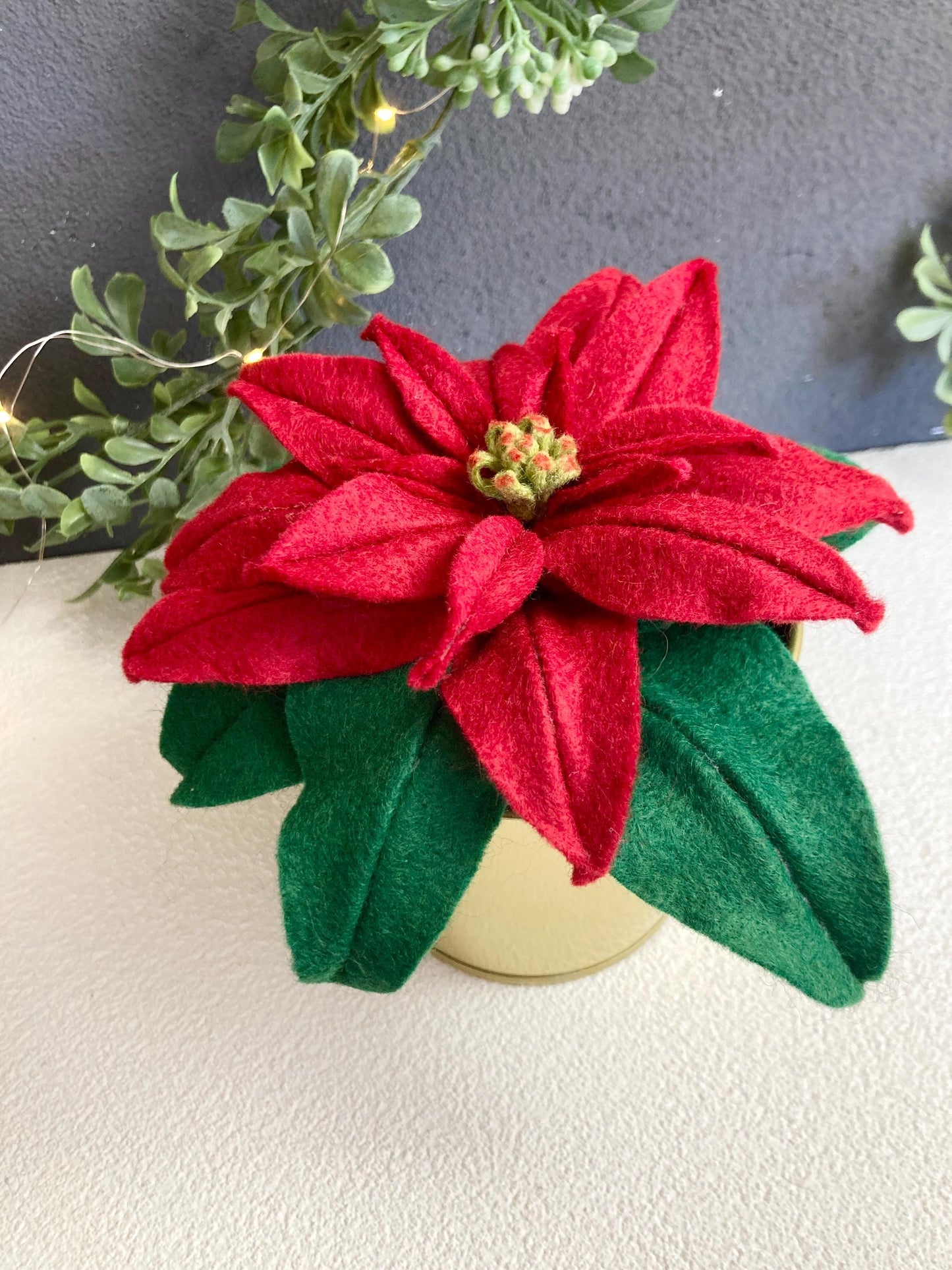 Potted Felt Poinsettia: Handmade Christmas Decor