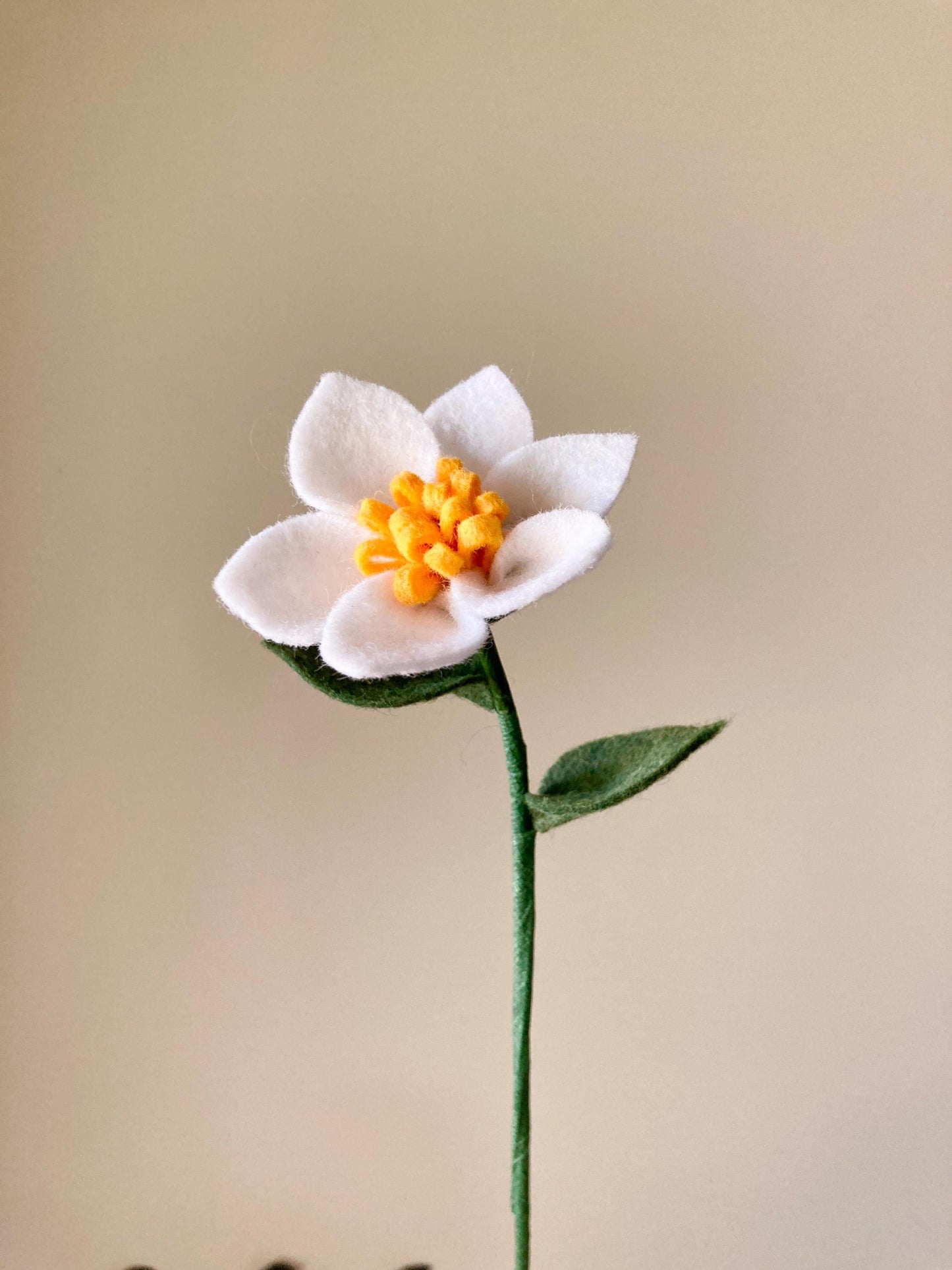 Felt Wildflower Stem: Custom Color, Build Your Own Bouquet