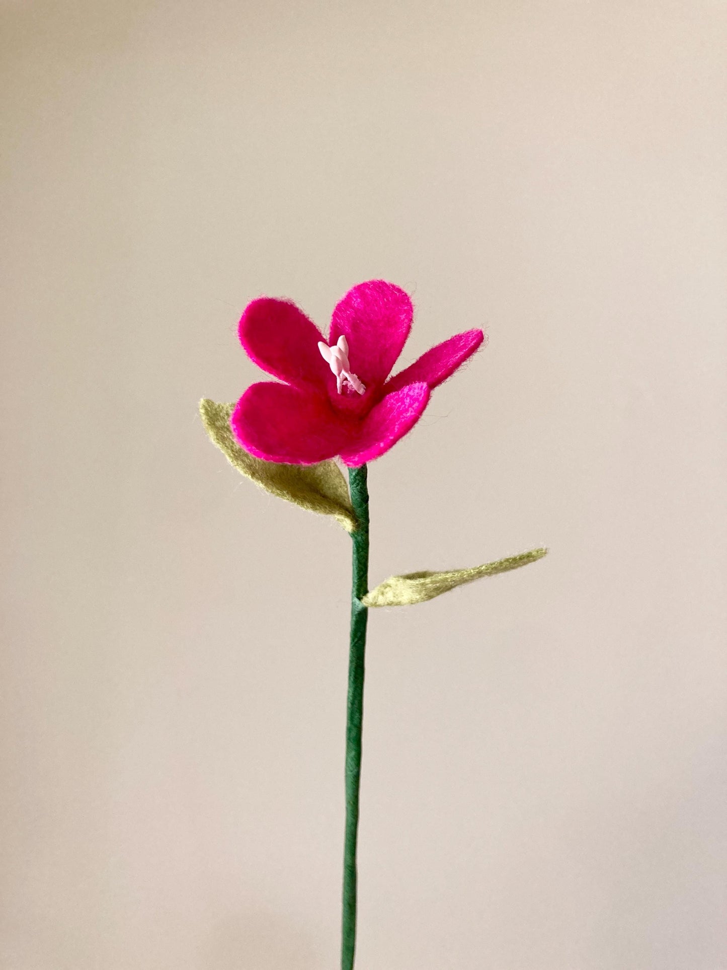 Felt Wildflower Stem: Handmade Bouquet Filler