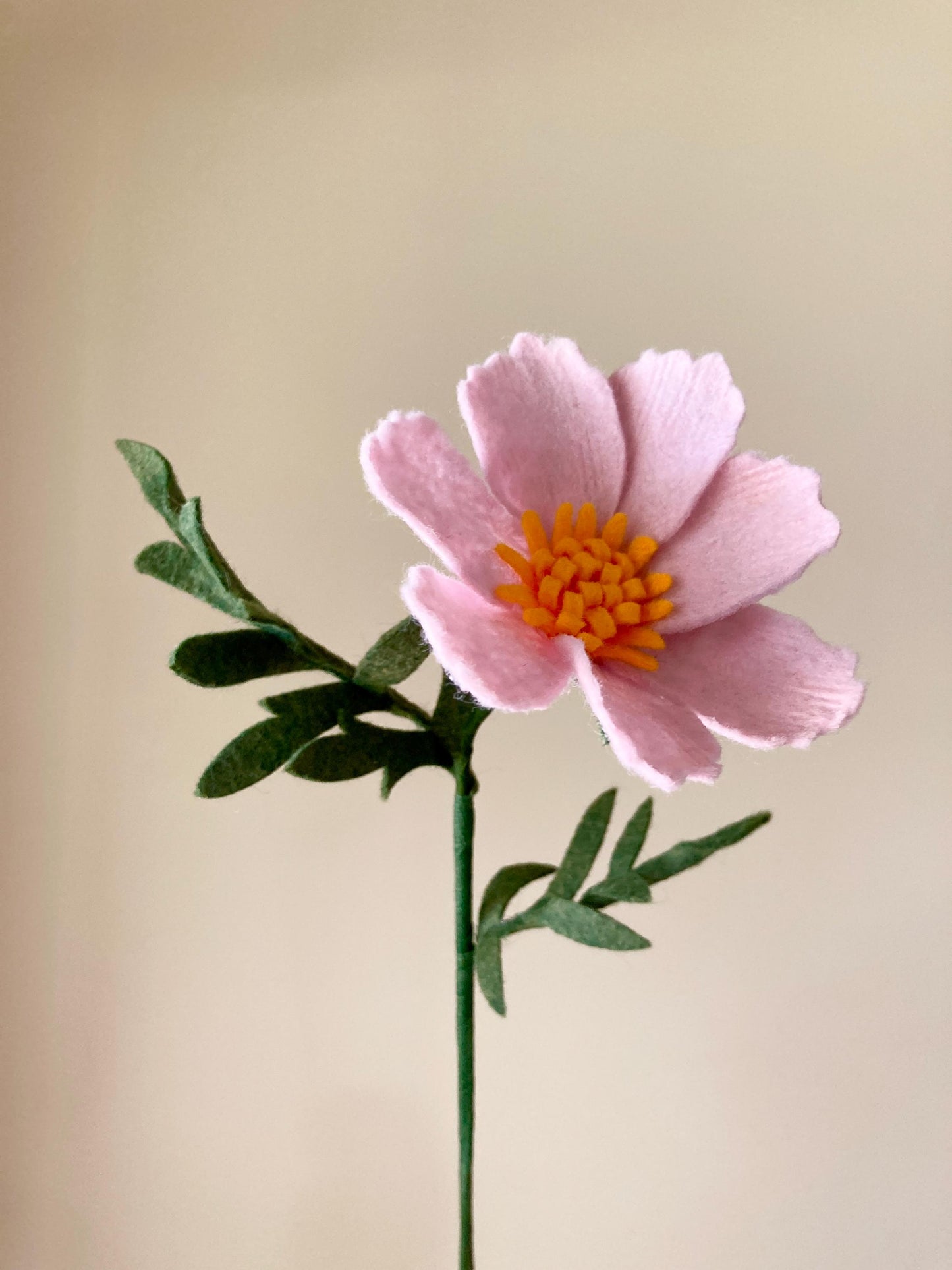 Felt Cosmos Flower Stem: Custom Color, Build Your Own Bouquet
