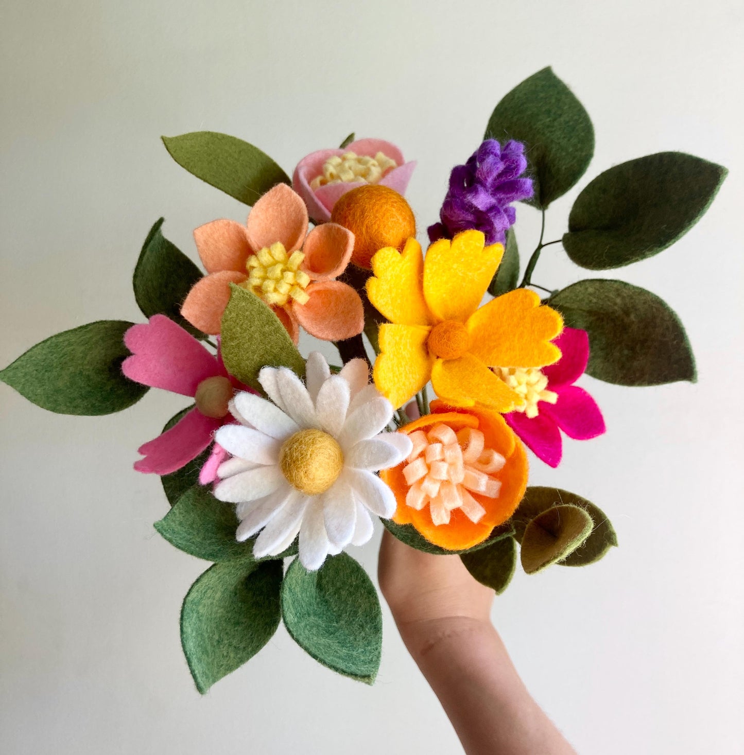 Felt Flower Bouquet Craft Kit, Felt Wildflowers Bundle