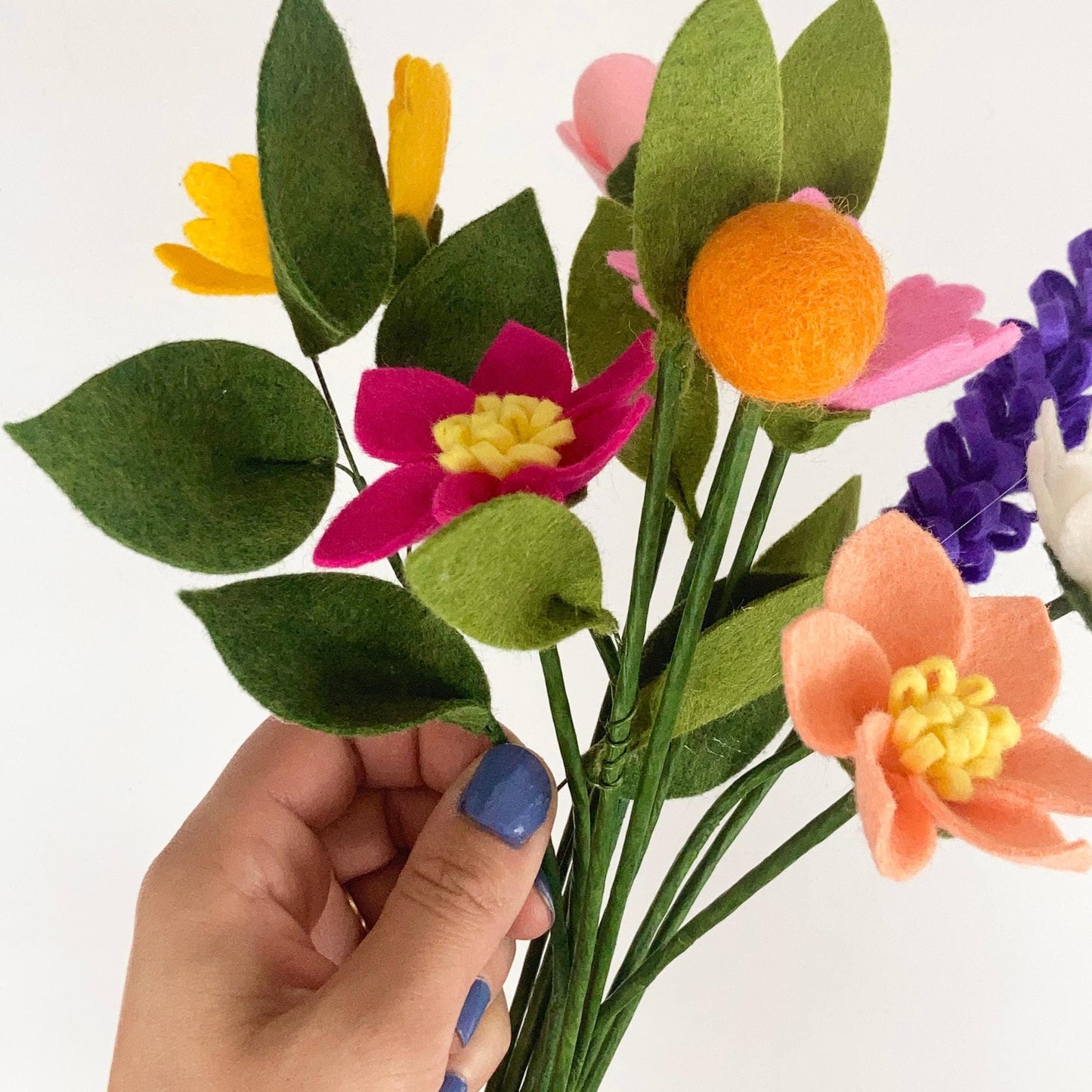 Felt Flower Bouquet Craft Kit, Felt Wildflowers Bundle