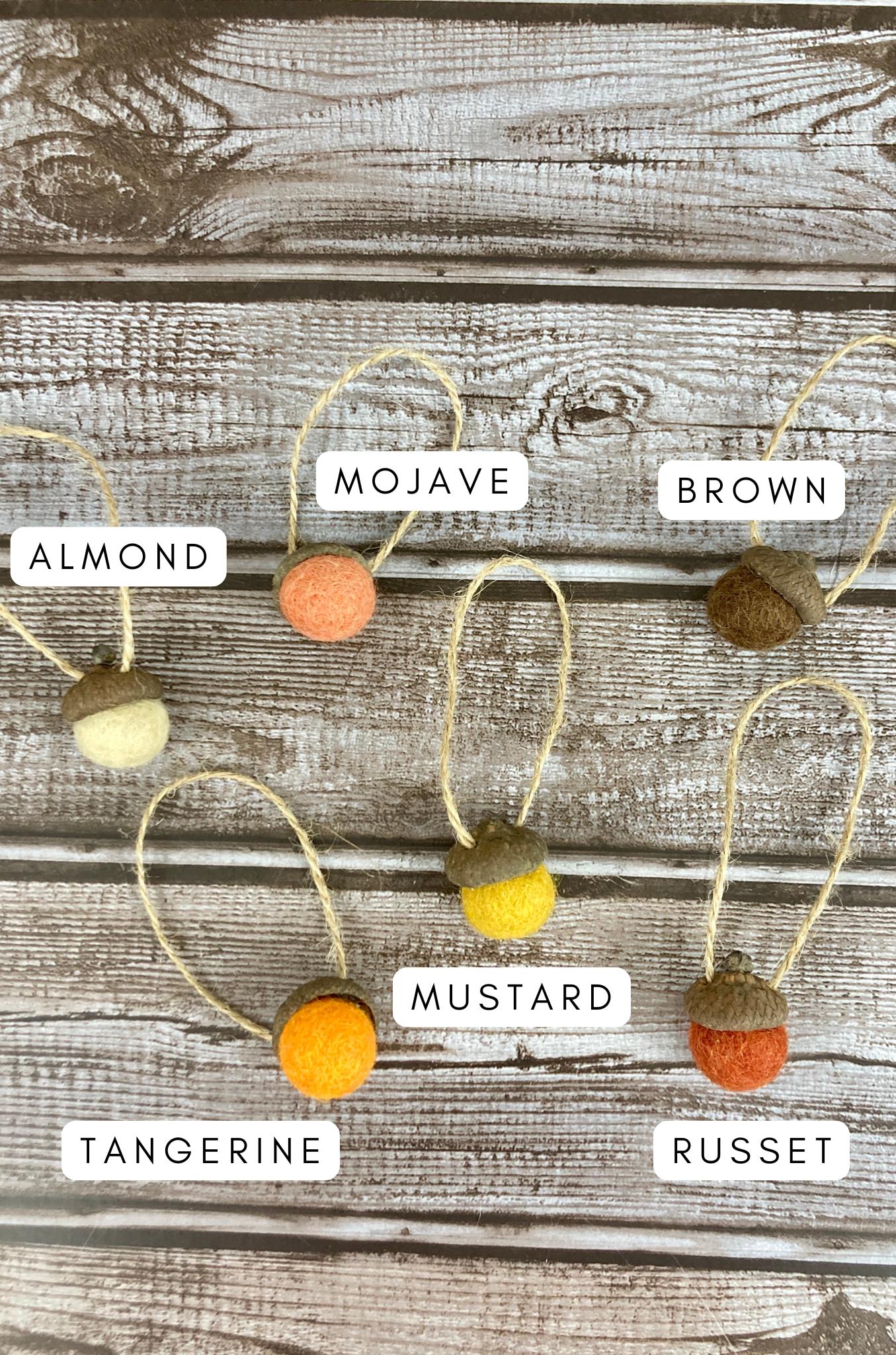 Felt Acorn Ornaments