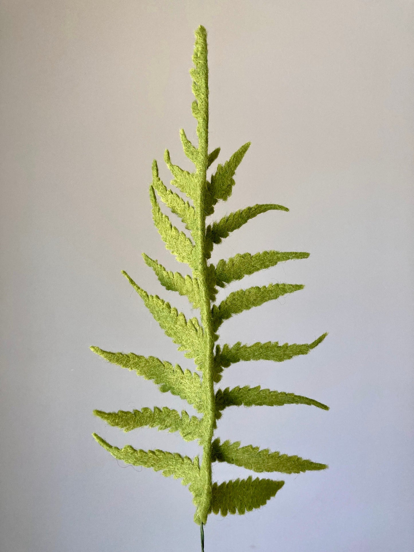 Felt Fern Leaf Stem: Greenery, Bouquet Filler