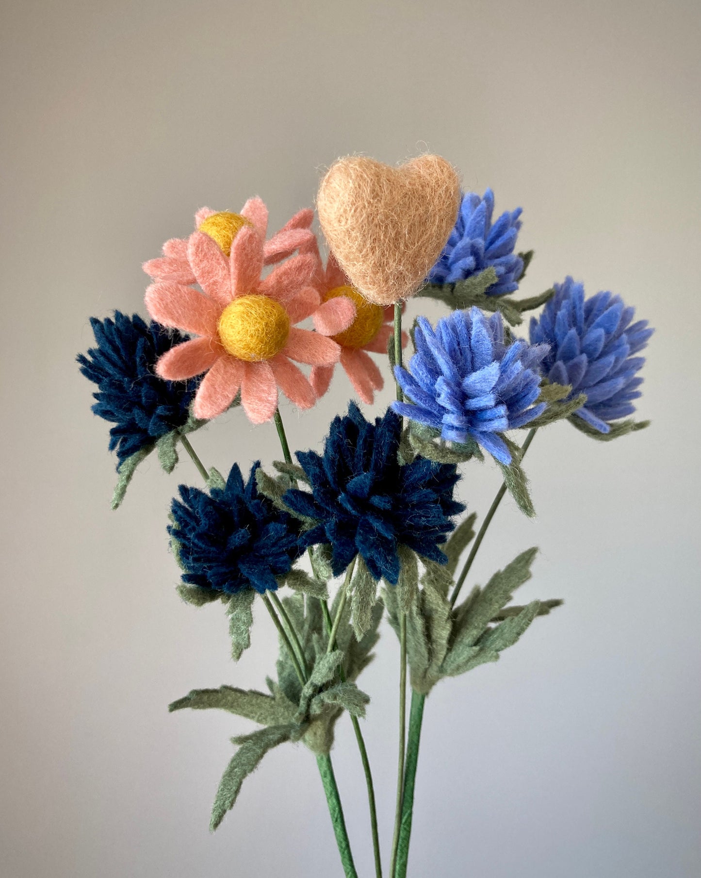 Tiny Felt Heart Pick, Multiple Colors