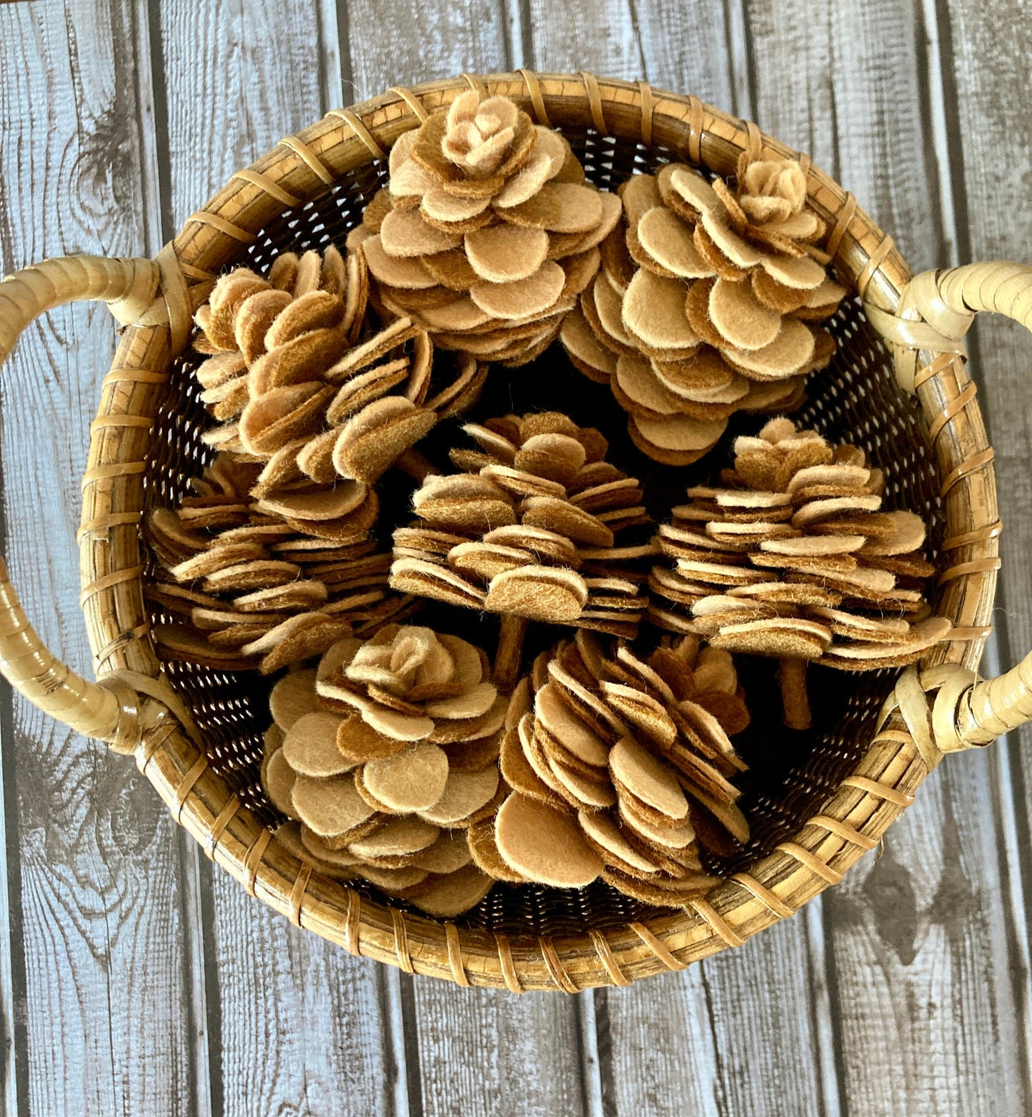 Felt Pinecone SVG and PDF Pattern and Tutorial, Digital Download