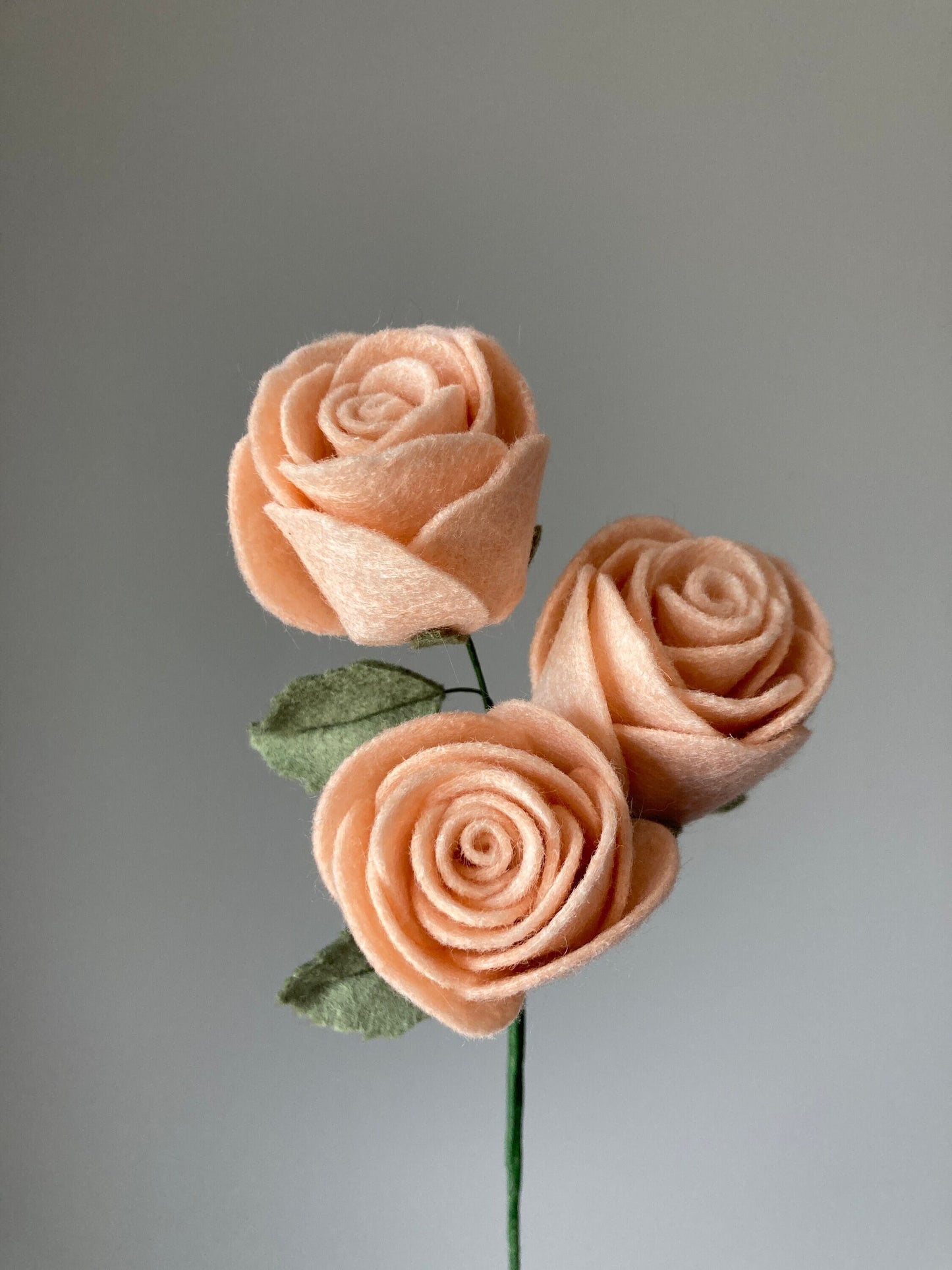 Felt Spray Rose Stem: Custom Color, Build Your Own Bouquet