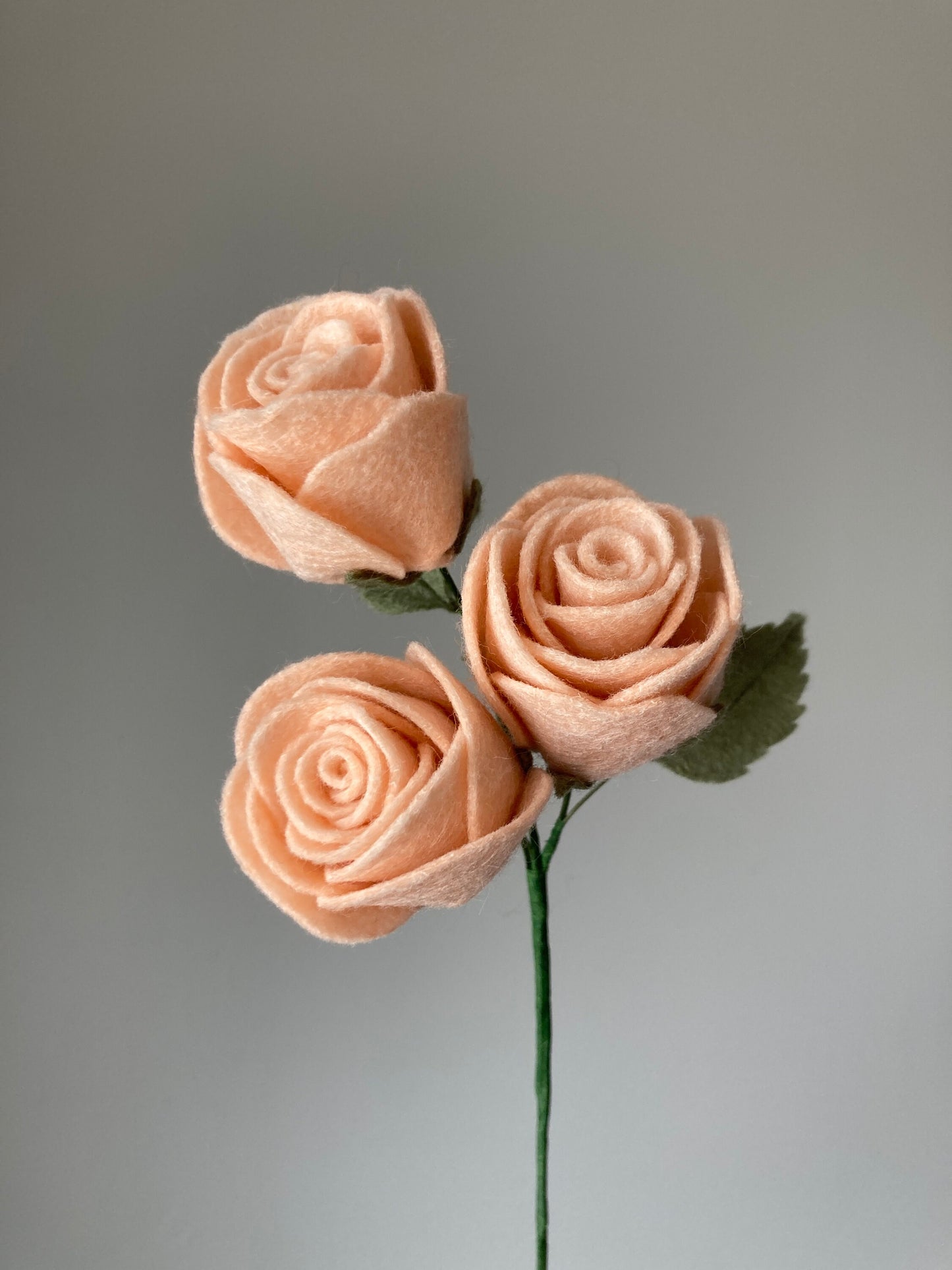 Felt Spray Rose Stem: Custom Color, Build Your Own Bouquet