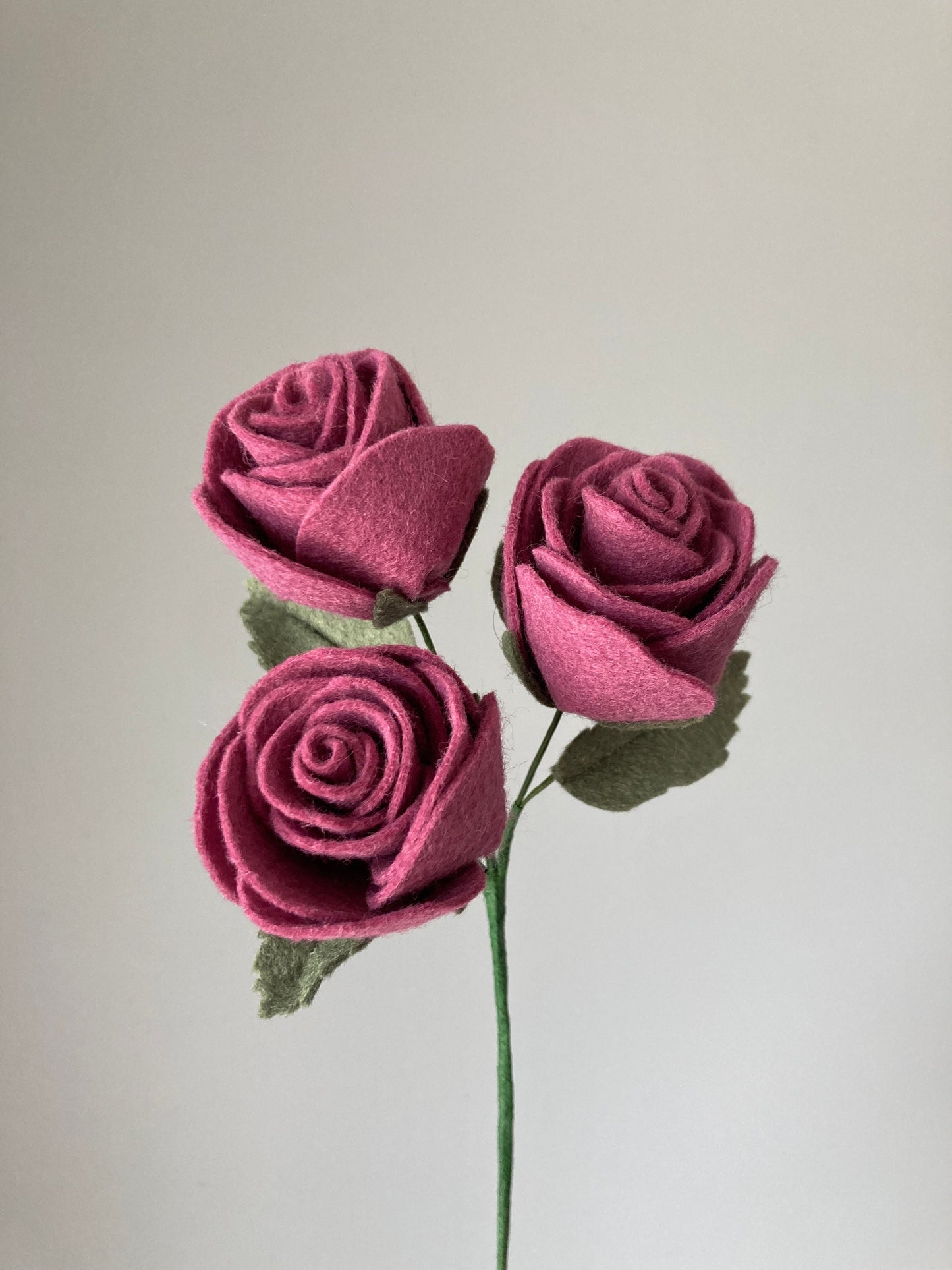 Felt Spray Rose Stem: Custom Color, Build Your Own Bouquet