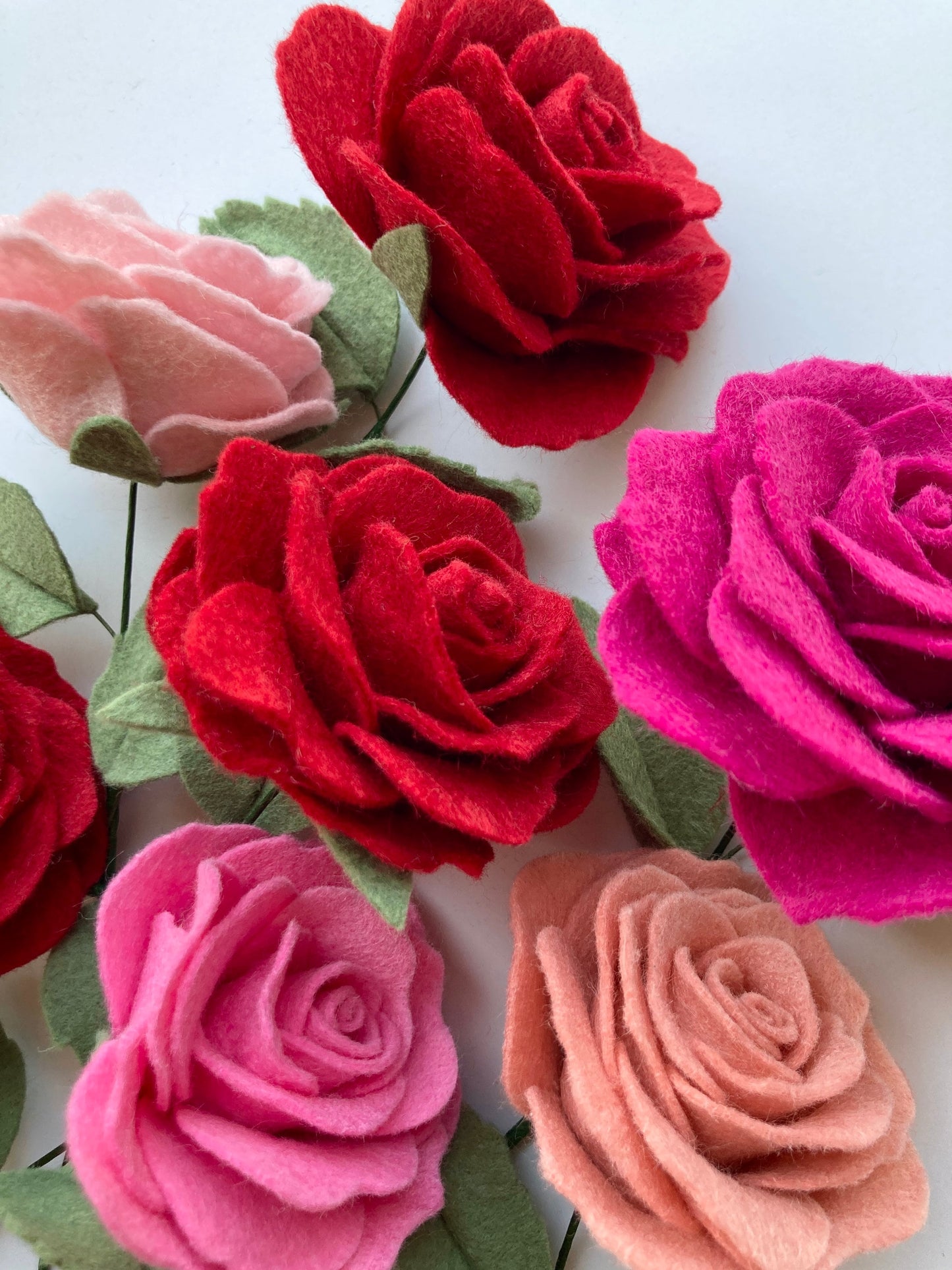 Felt Rose Pattern, Valentine's Day Tutorial, SVG and PDF Template