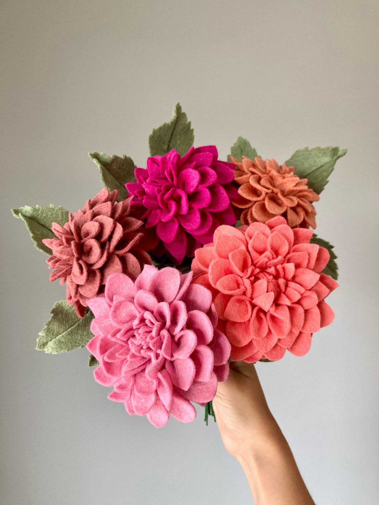 Felt Dahlia SVG and PDF Pattern and Tutorial, Digital Download