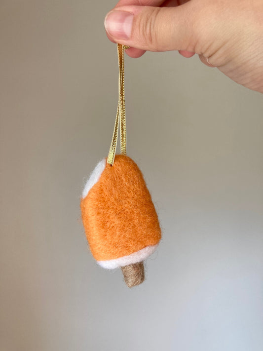 Felt Creamsicle Ornament, Holiday and Christmas Decor, Gift Ideas