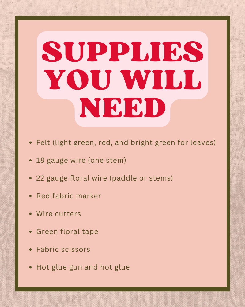 Felt Poinsettia SVG and PDF Pattern and Tutorial, Digital Download