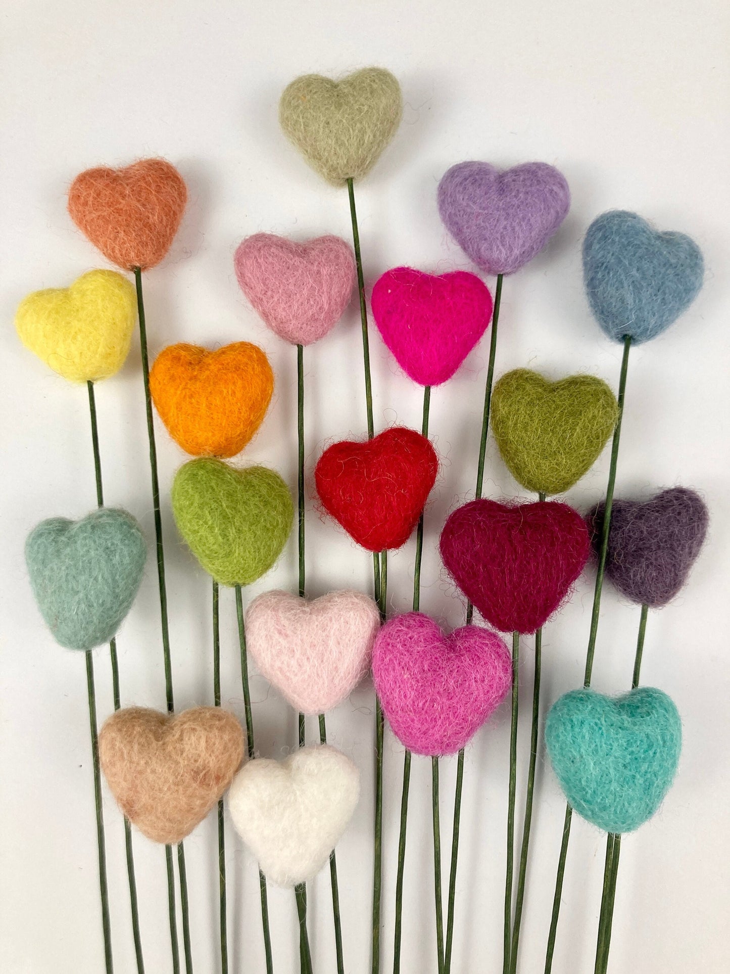 Tiny Felt Heart Pick, Multiple Colors