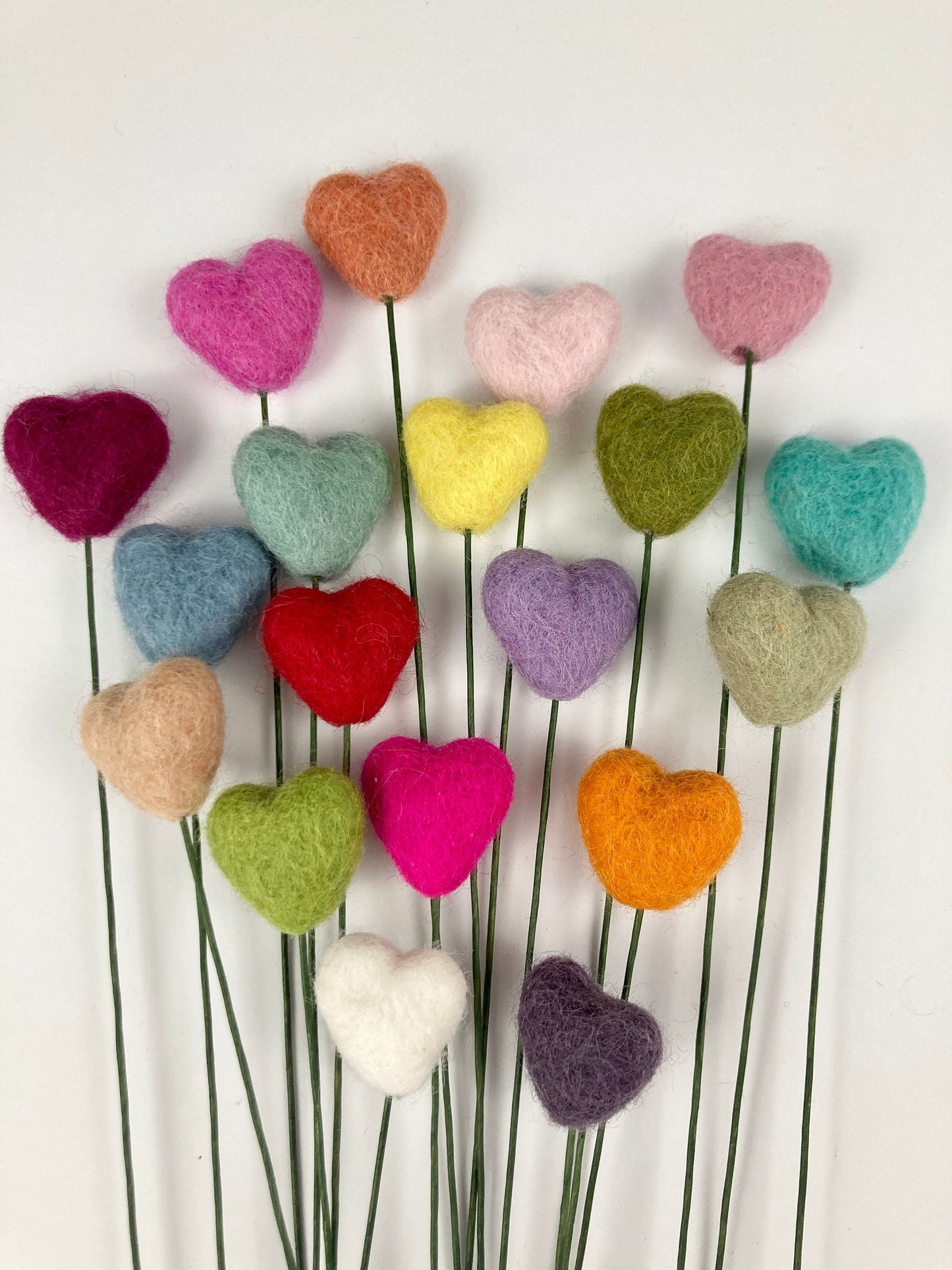 Tiny Felt Heart Pick, Multiple Colors