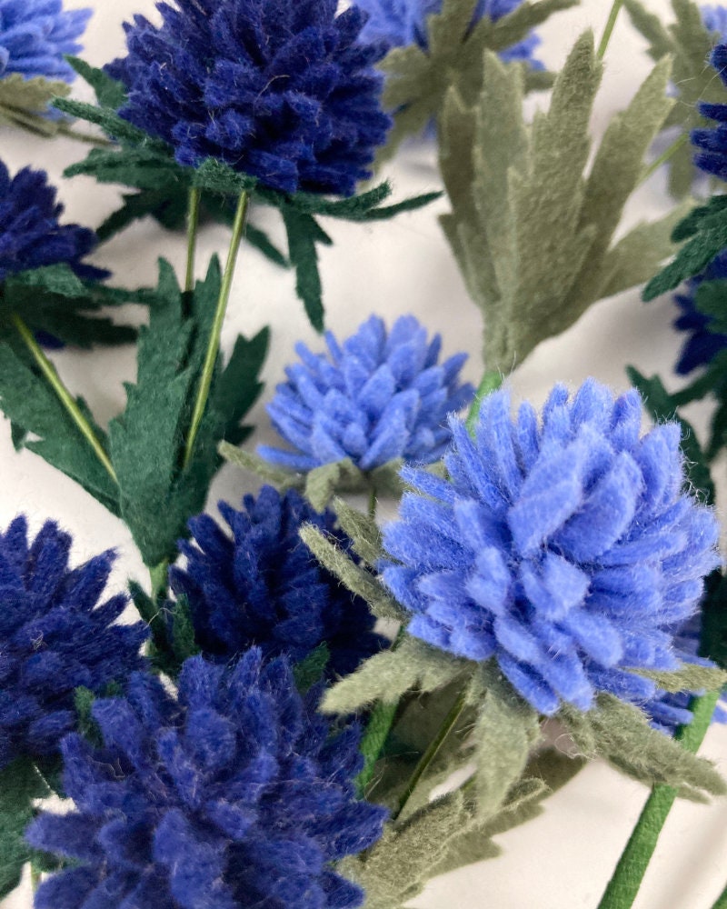 Felt Thistle Pattern: Flower Tutorial, SVG and PDF (Digital Download)