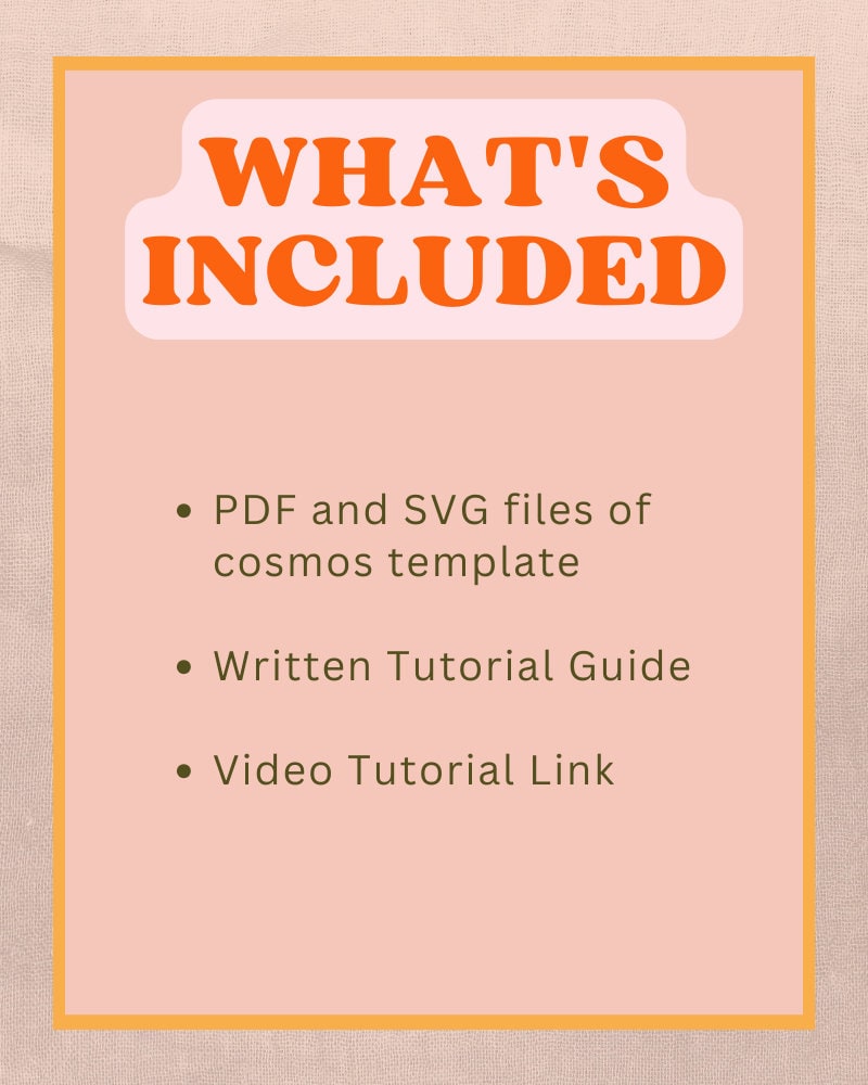 Felt Cosmos Flower Tutorial: SVG and PDF Pattern (Digital Download)