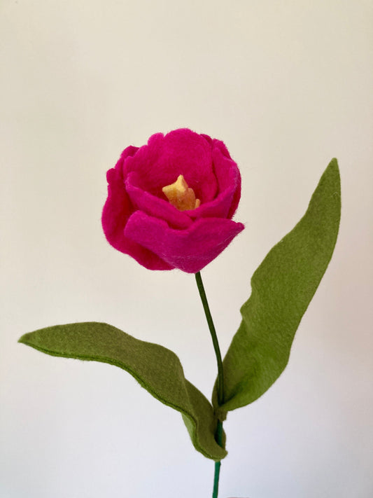 Felt Tulip Stem: Custom Color, Build Your Own Bouquet