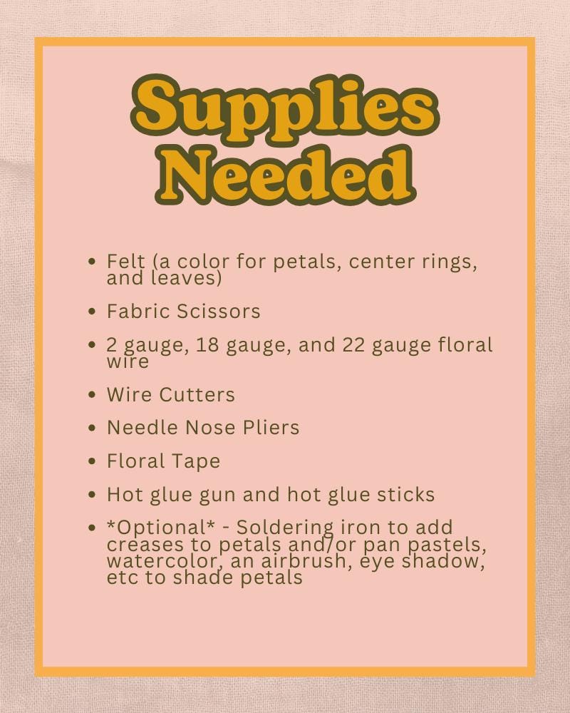 Felt Sunflower SVG and PDF Pattern and Tutorial, Digital Download