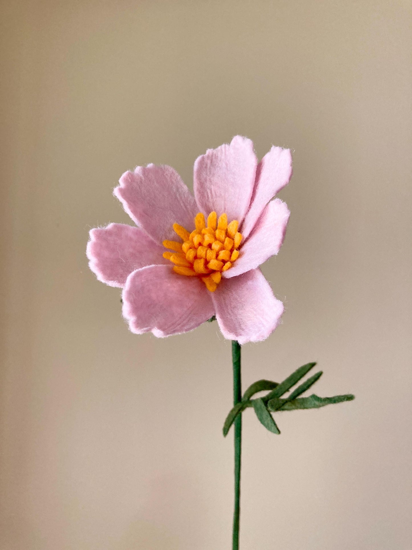 Felt Cosmos Flower Stem: Custom Color, Build Your Own Bouquet