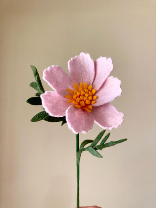 Felt Cosmos Flower Stem: Custom Color, Build Your Own Bouquet