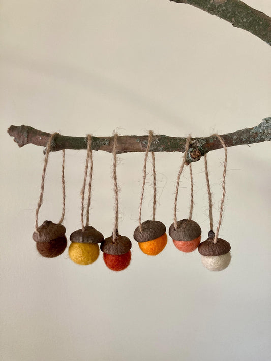 Felt Acorn Ornaments