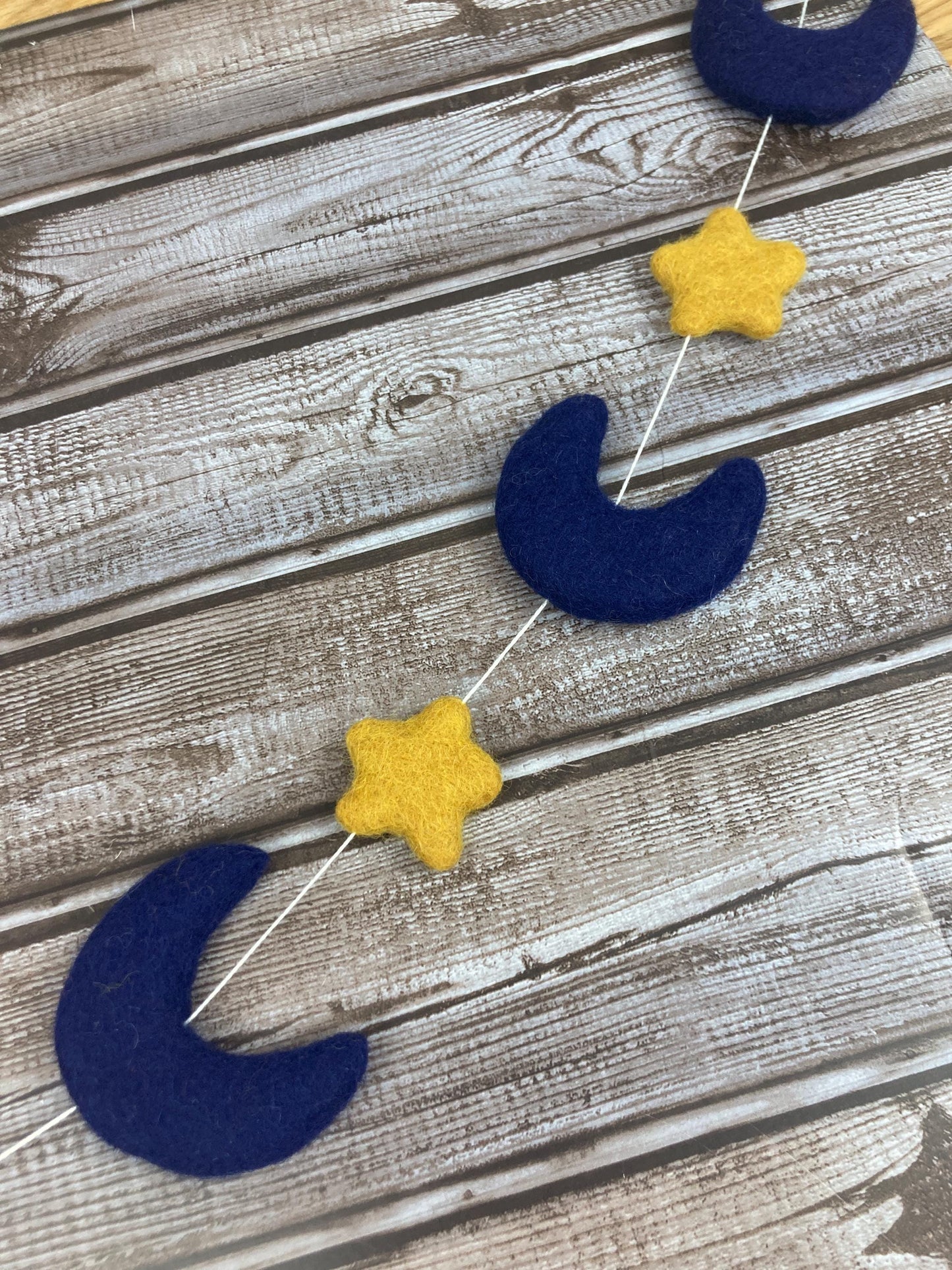 Felt Halloween Star and Moon Garland