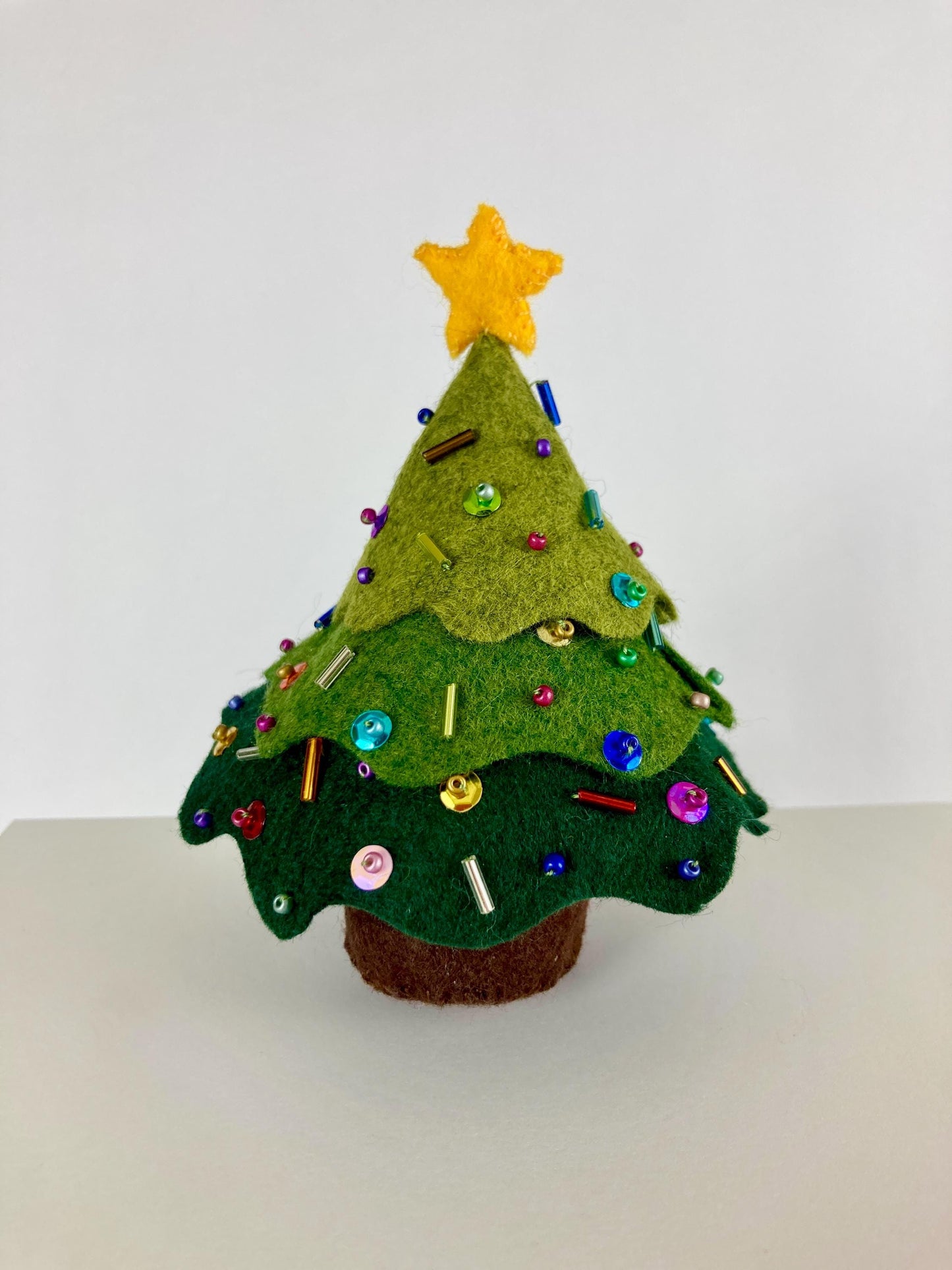 Felt Bejeweled Christmas Trees Pattern and Tutorial, SVG and PDF Digital Download